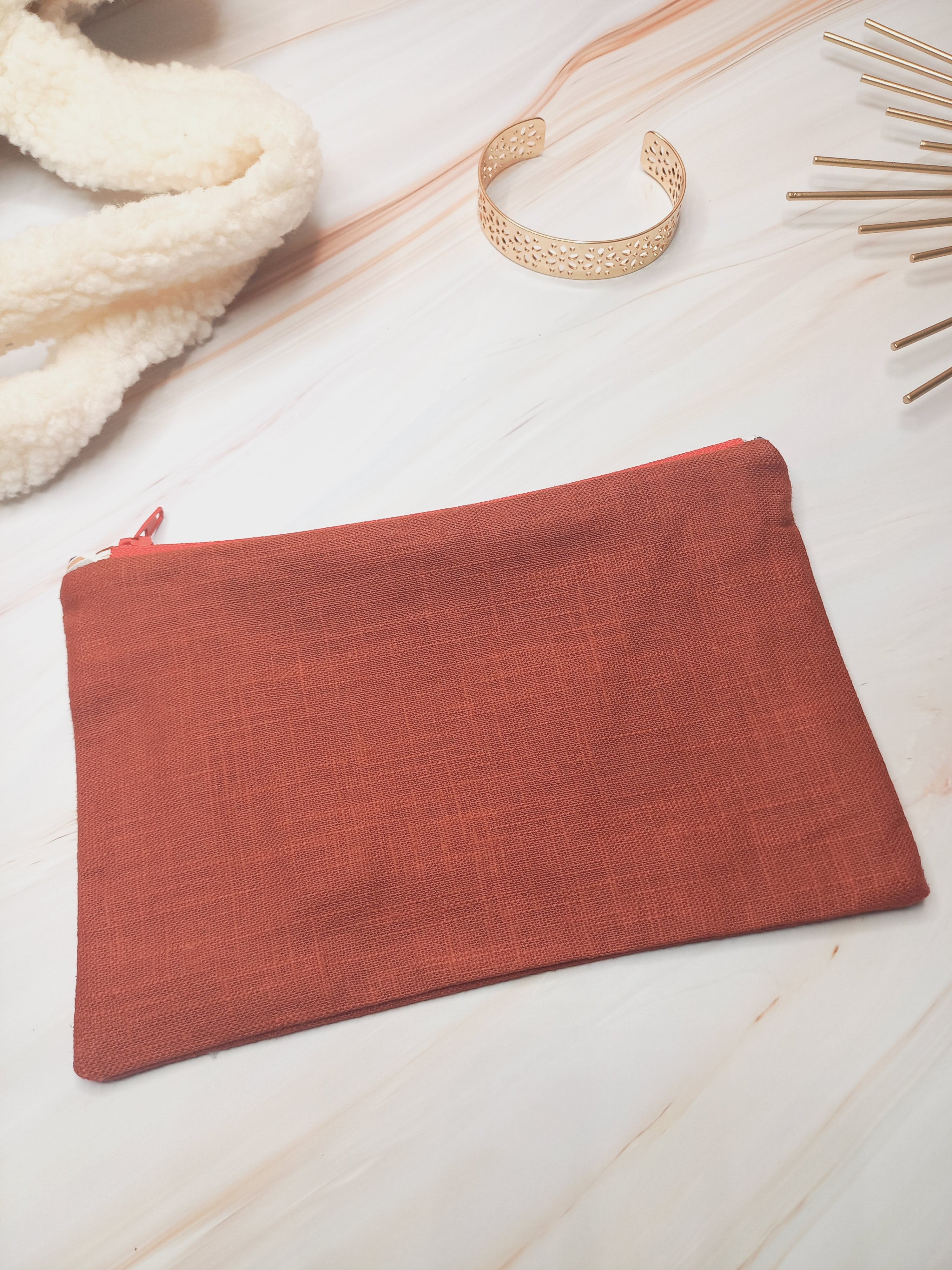 Trousse plate terracotta