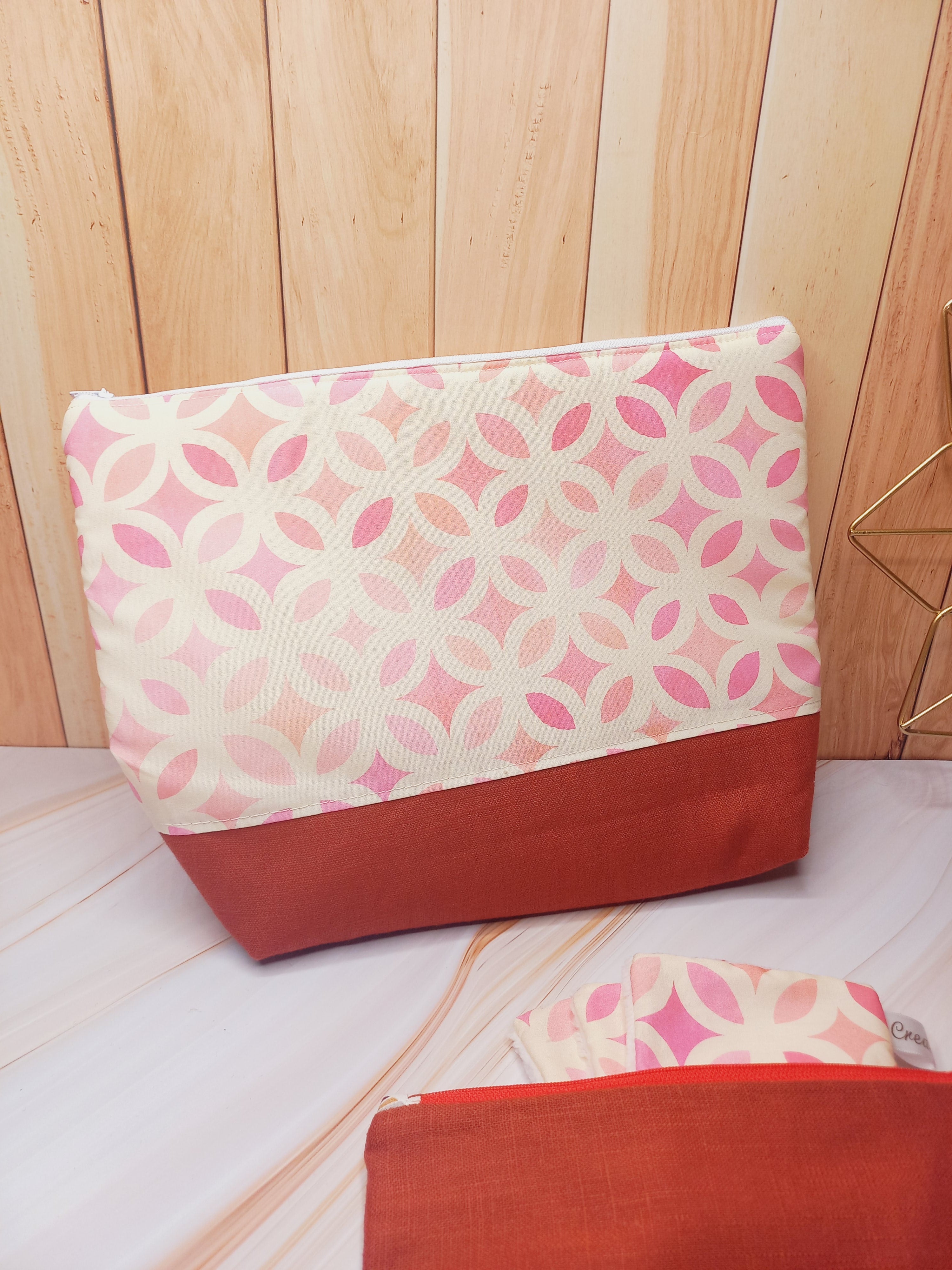 Trousse de toilette japonais rose