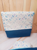 Trousse de toilette japonais bleu