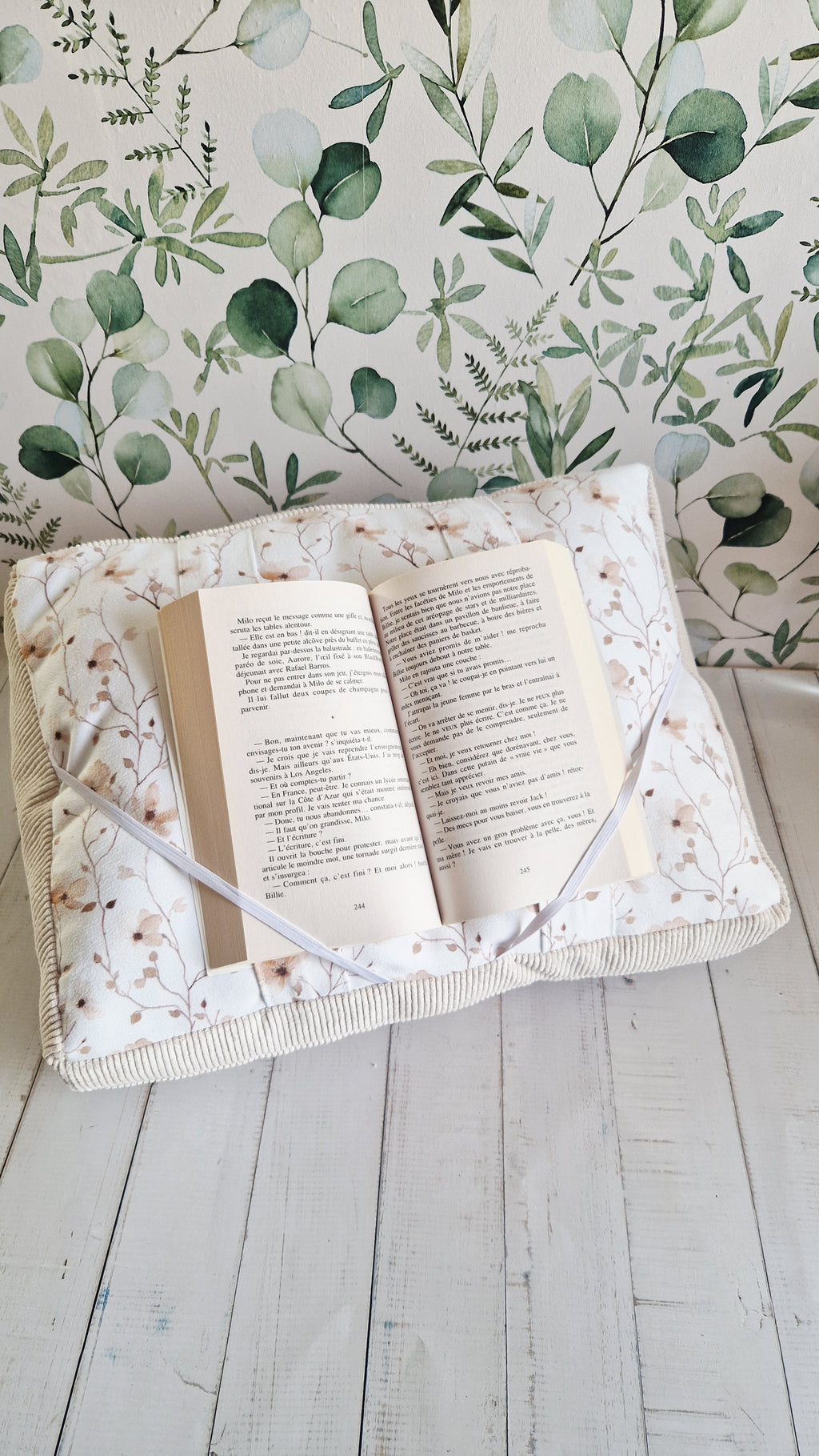 Coussin lecture personnalisé