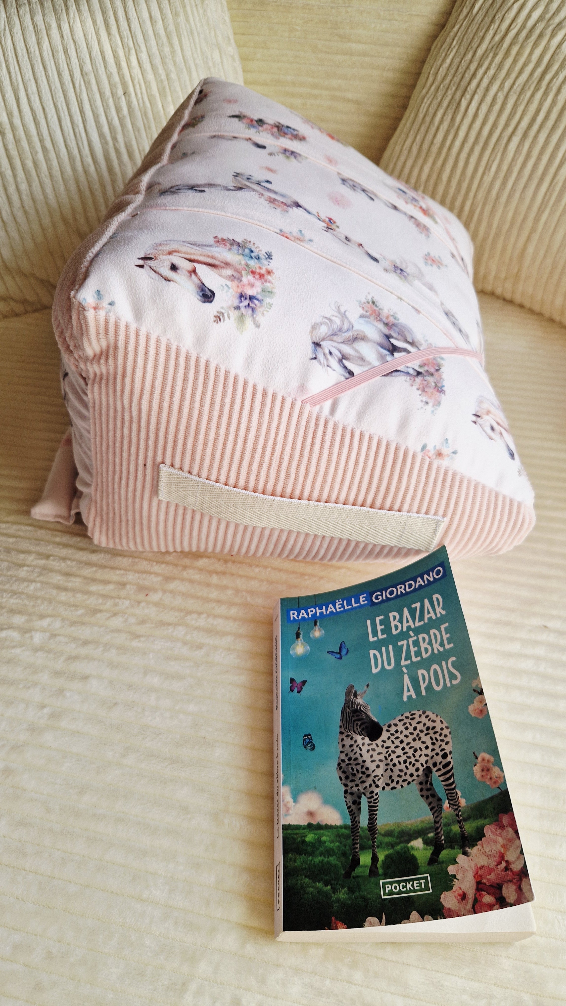 Coussin lecture personnalisé