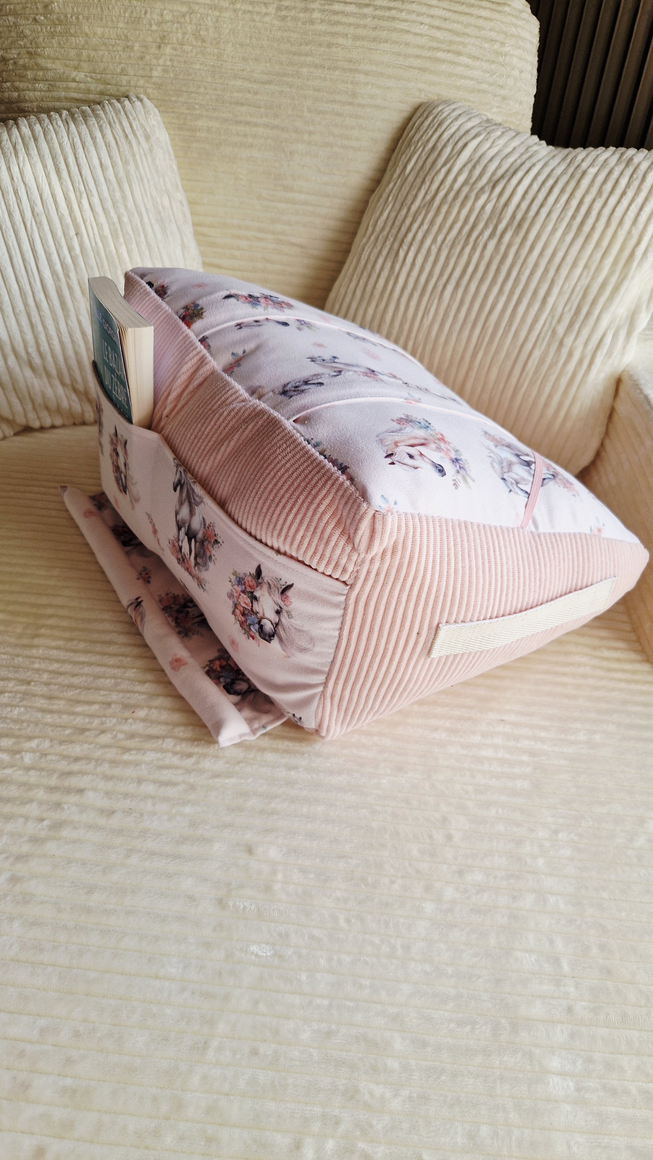 Coussin lecture personnalisé
