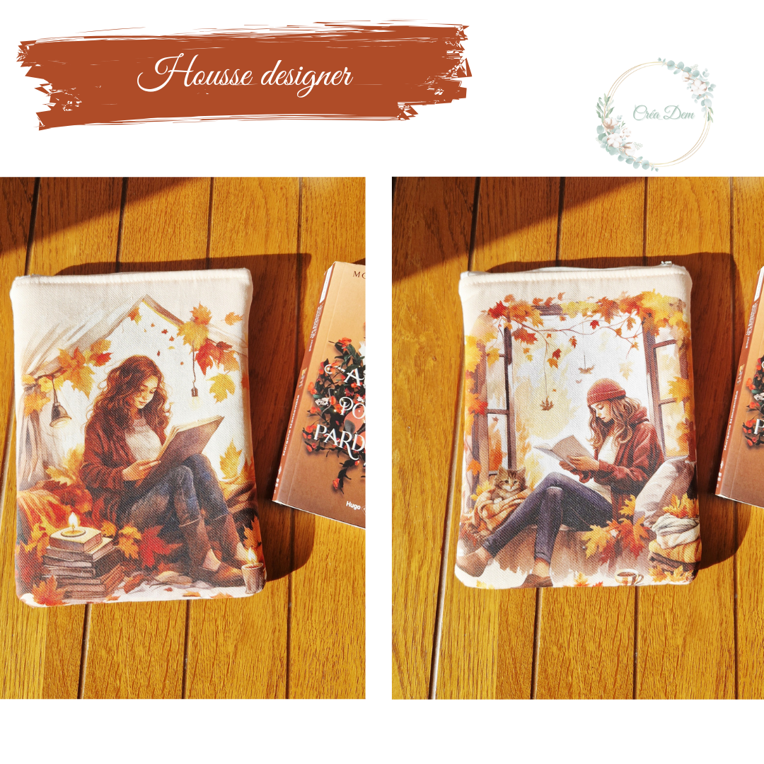 Housses à livres zippées designer au choix