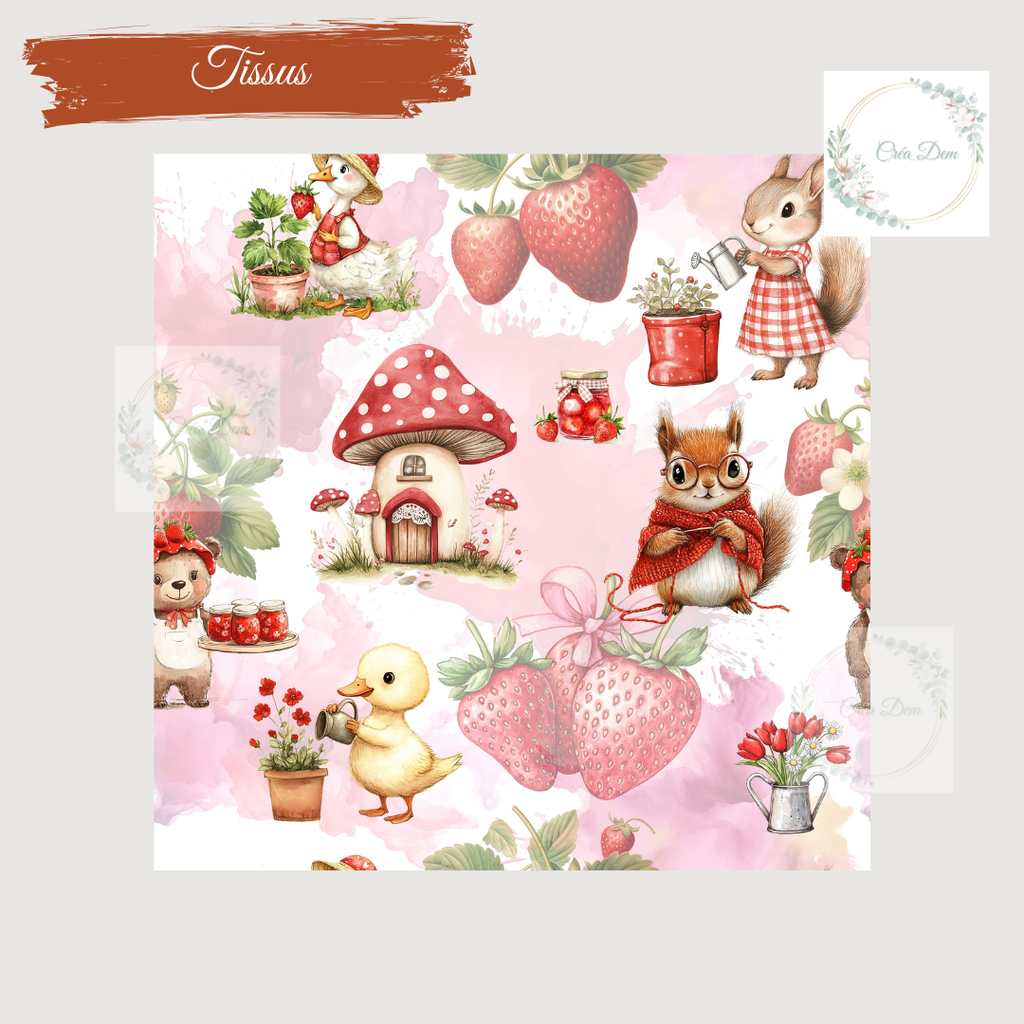 Fraises au jardin