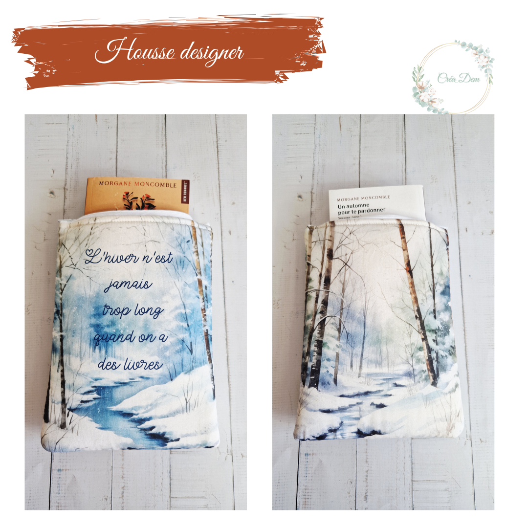 Housses à livres zippées designer au choix