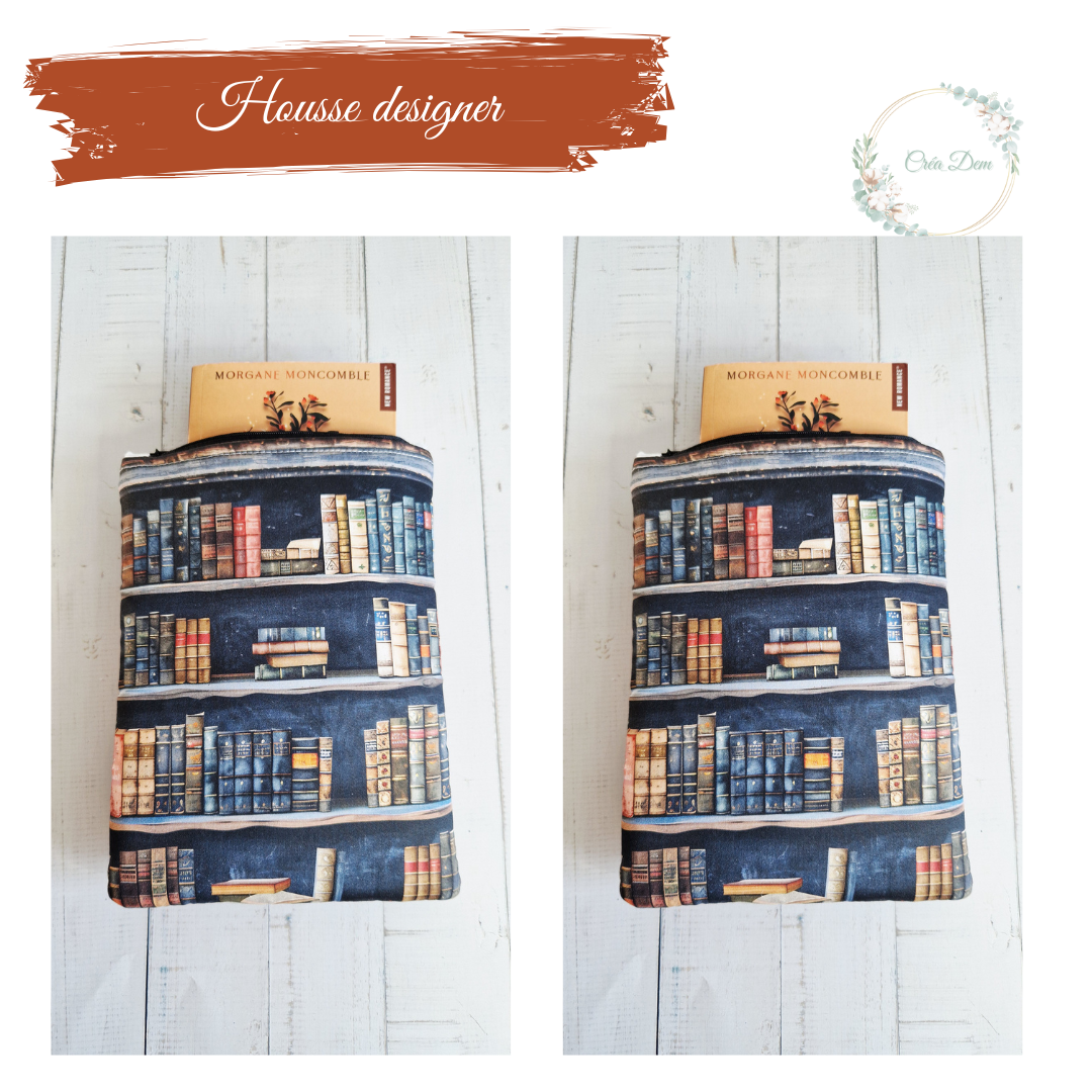 Housses à livres zippées designer au choix