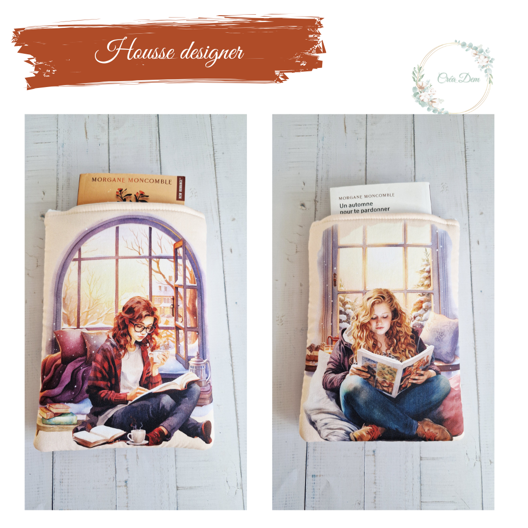 Housses à livres zippées designer au choix