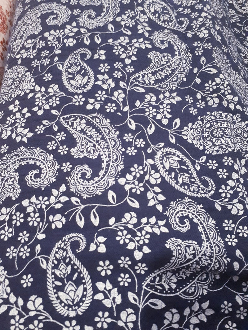 Paisley bleu marine