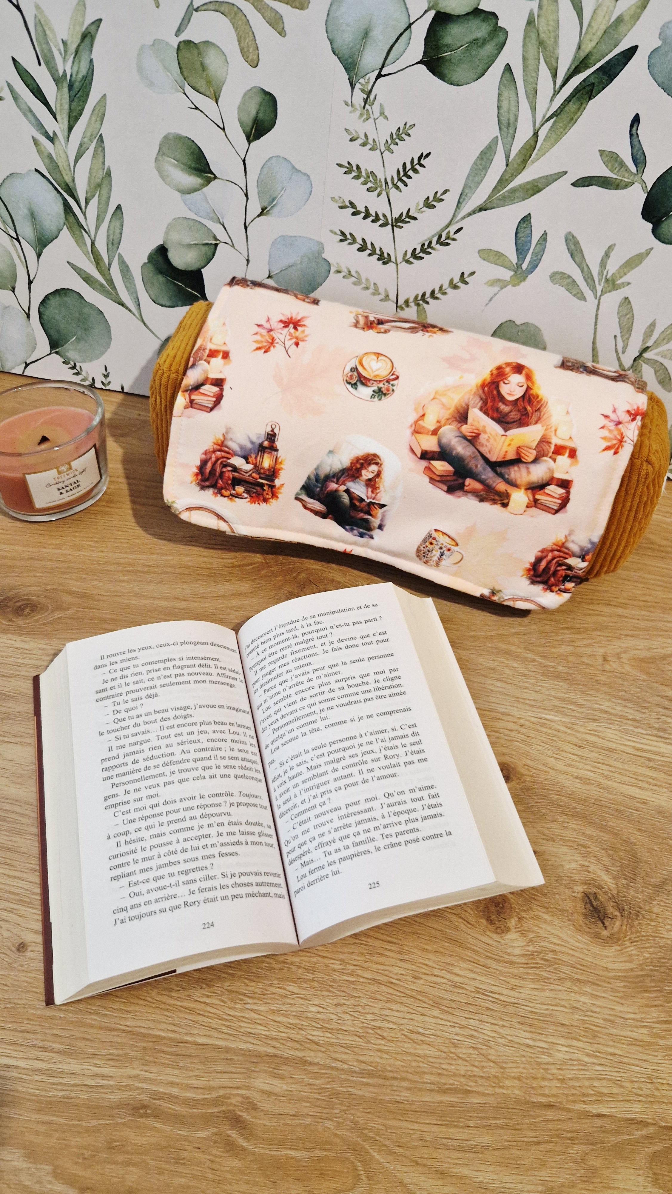 Coussin nomade lectures d'automne format pocket