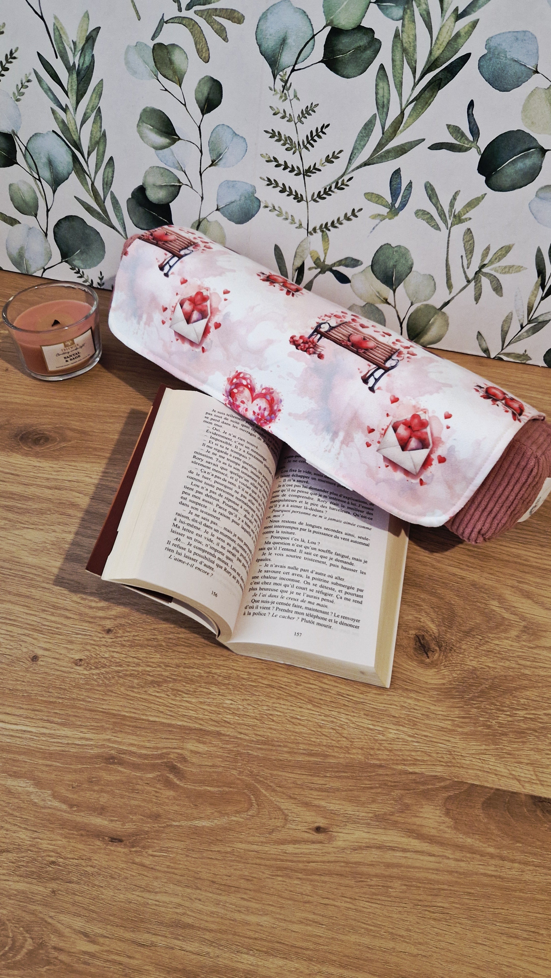 Coussin nomade romance florales format brochés 2 en 1