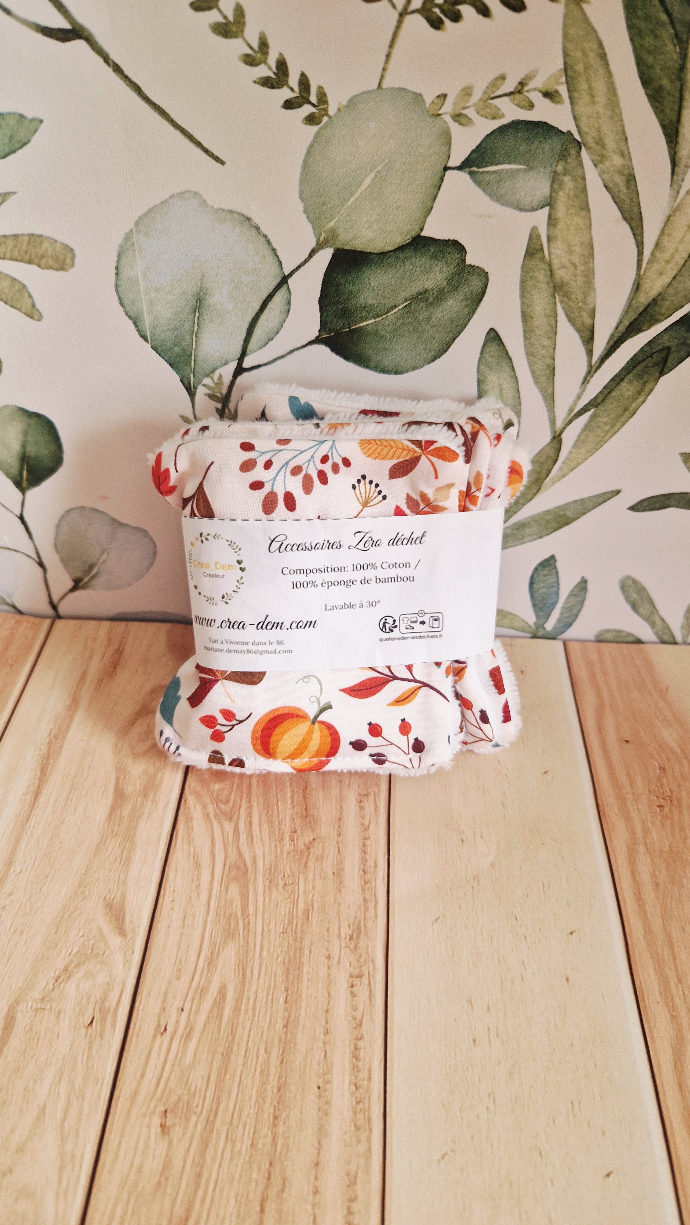 Lot 6 lingettes automne