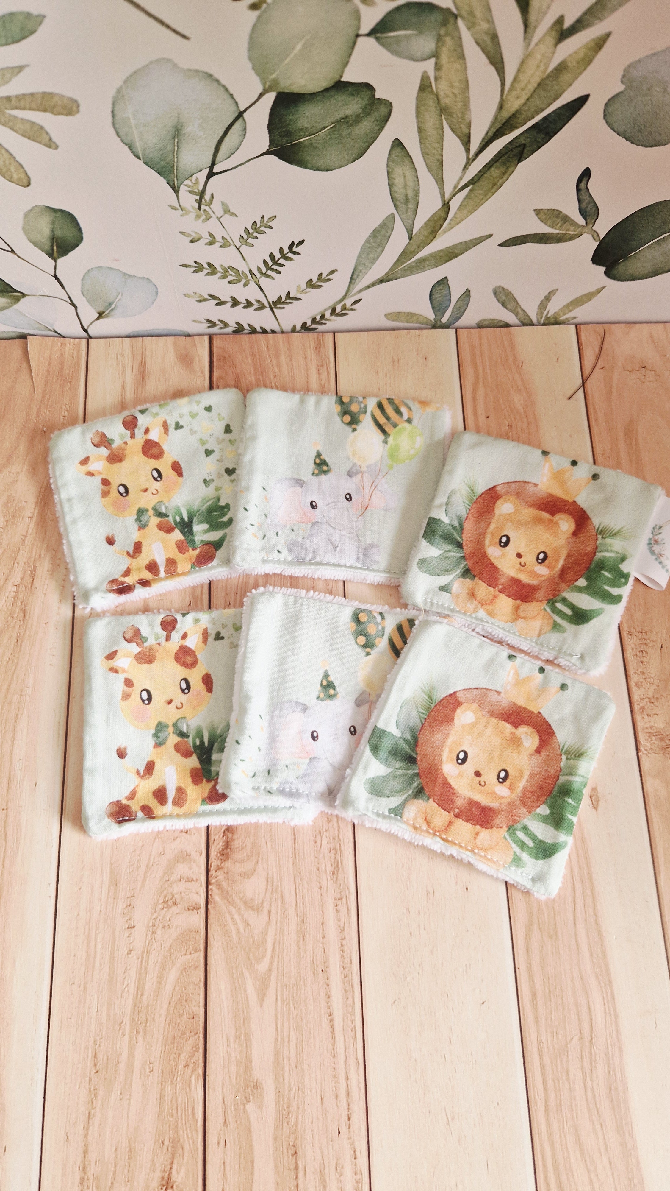 Lot 6 lingettes safari