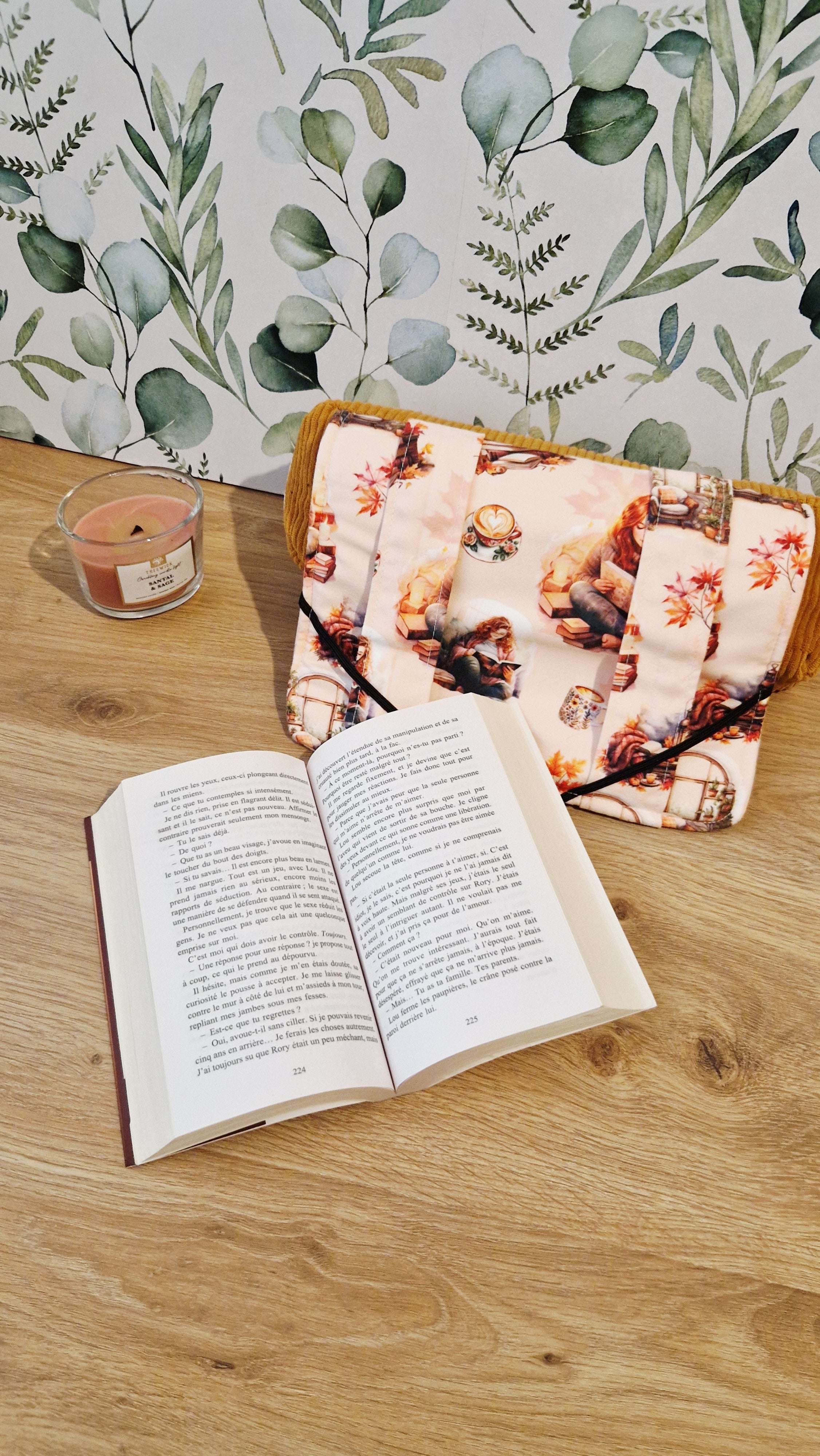 Coussin nomade lectures d'automne format pocket