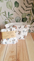 Lot 5 lingettes + panière lapins