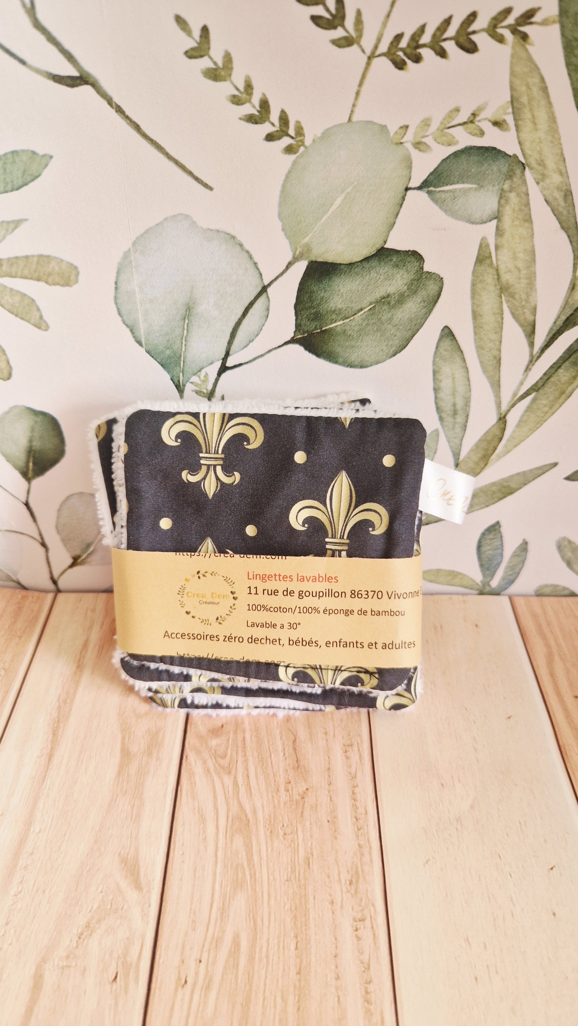 Lot 8 lingettes noir pic