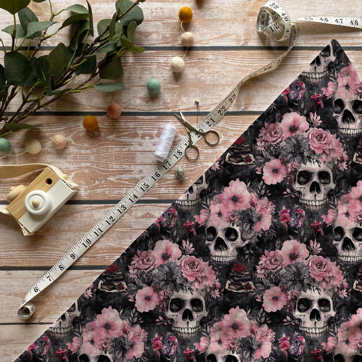 Têtes de mort roses